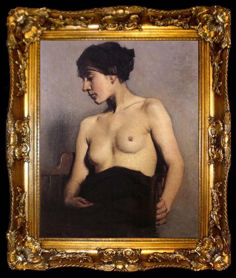 framed  Hugh Ramsay Seated nude, ta009-2